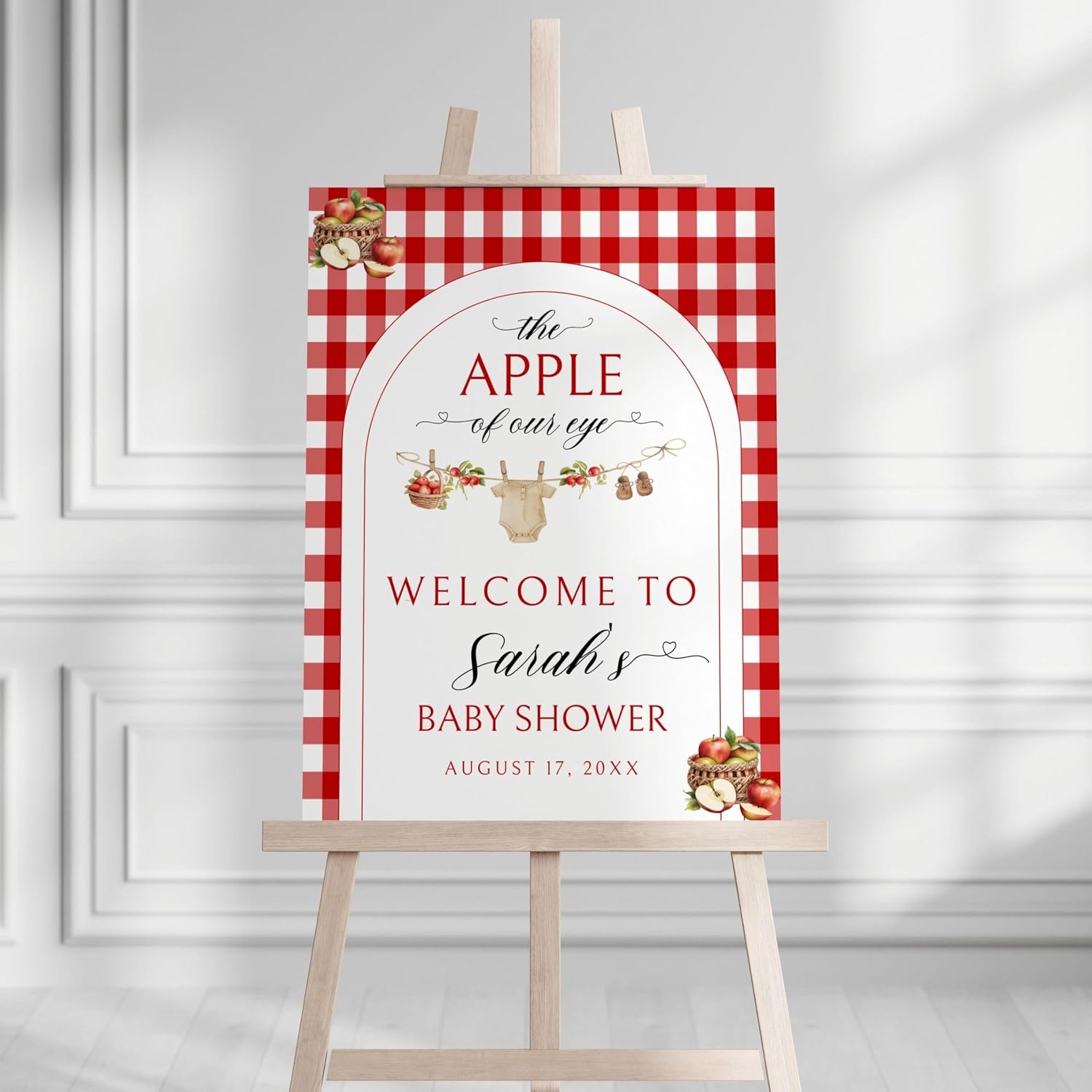 Personalized Apples Of Our Eye Baby Shower Welcome Signs, Personalized Autumn Party, Custom Decor, Fall Theme Decorations, Baby Shower Gifts, Party Decorations