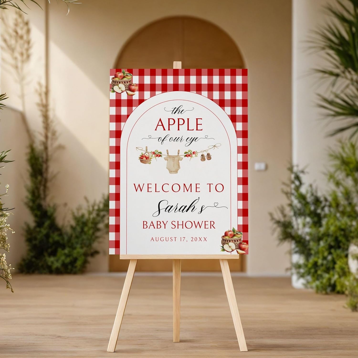 Personalized Apples Of Our Eye Baby Shower Welcome Signs, Personalized Autumn Party, Custom Decor, Fall Theme Decorations, Baby Shower Gifts, Party Decorations